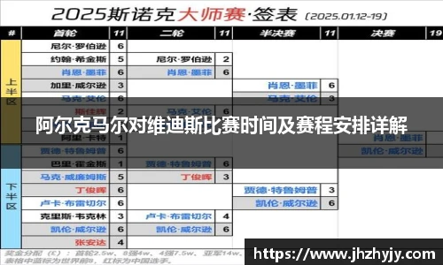 阿尔克马尔对维迪斯比赛时间及赛程安排详解
